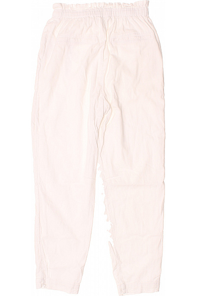 Hollister Dámské bílé letní volné kalhoty s gumou v pase a mašlí Velikost S | Hollister | obrázek 2