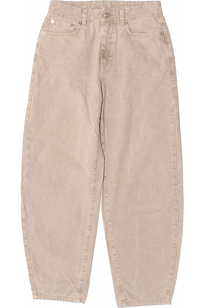 CLOSED Dámské Béžové široké Džíny Volné Vintage Seprané S Kapsami Velikost 28