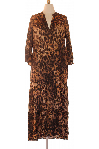 Miss Selfrdige Dámské viskózové šaty maxi zvířecí vzor hnědé volné boho Vel. s | Miss Selfrdige | obrázek 2