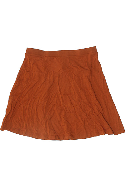 Dámská viskózová krátká áčková sukně hnědá jednobarevná volná Vel. M | Unimoda | obrázek 3