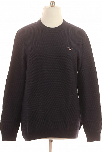 GANT Pánský bavlněný tmavě modrý pulovr texturovaný vzorovaný Vel. xl | GANT | obrázek 2