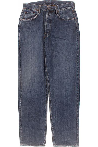REPLAY Dámské Bavlněné Džíny Modré Rovné Vintage S Kapsami Velikost EU 33