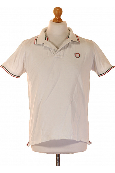 VERSACE Pánské bílé polo tričko s límečkem krátký rukáv basic Velikost M | VERSACE | obrázek 2