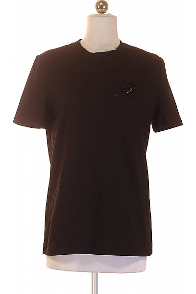 Blumarine Dámské bavlněné černé tričko s krátkým rukávem a flitry Vel. 36 | Blumarine | obrázek 2