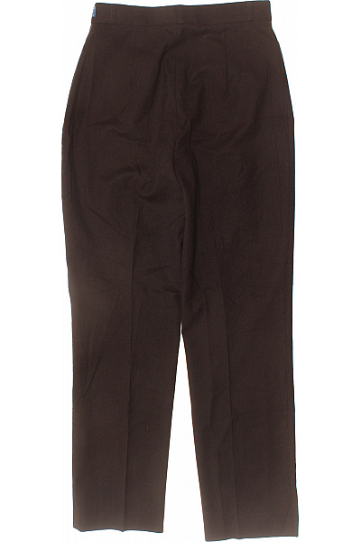 BRAX Dámské hnědé bavlněné oblekové kalhoty rovné s puky elegantní business Vel. 36 | BRAX | obrázek 3