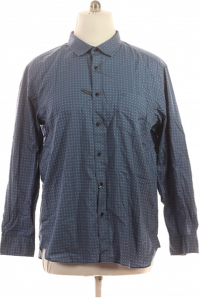 OLYMP Pánská modrá košile dlouhý rukáv vzorovaná ležérní regular fit Vel. xxl | OLYMP | obrázek 2