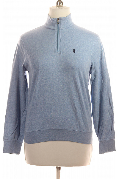 Ralph Lauren pánská mikina modrá s dlouhým rukávem a výšivkou Velikost m | Ralph Lauren | obrázek 2