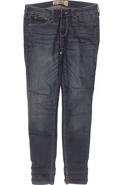Hollister Dámské Modré Strečové Džíny Skinny Seprané úzké Vel. W26
