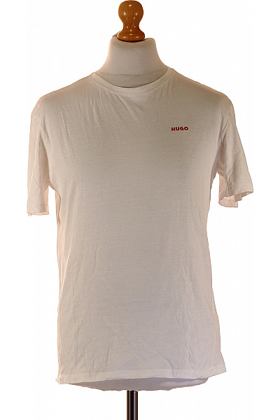 Hugo Boss Pánské bavlněné tričko bílé s krátkým rukávem basic s nápisem Velikost S | Hugo Boss | obrázek 2