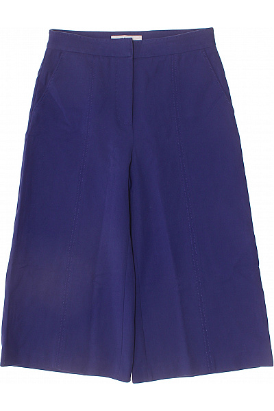 MSGM Dámské Bavlněné široké Volné Kalhoty Pod Kolena Elegantní Fialové S Kapsami Vel. EU 42