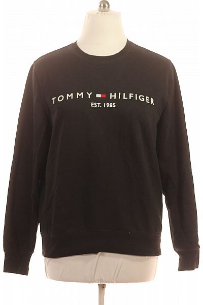 TOMMY HILFIGER Pánská černá mikina přes hlavu s dlouhým rukávem streetwear Vel. xl | TOMMY HILFIGER | obrázek 2
