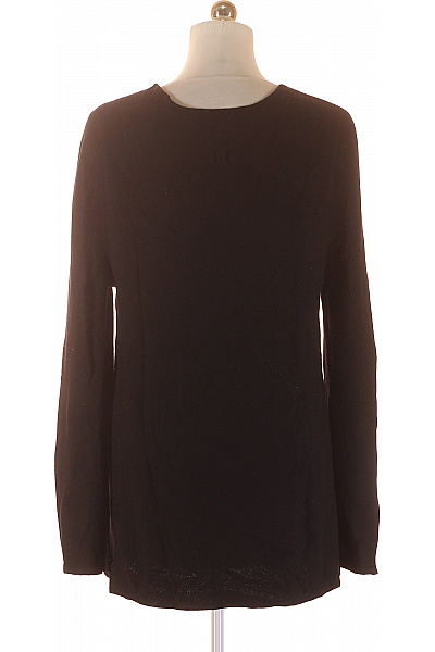 Hannes Roether Dámský vlněný černý pulovr s výstřihem do V volný Vel. XL | Hannes Roether | obrázek 3