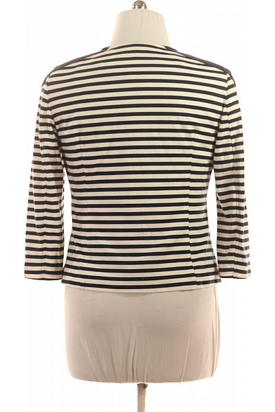 APART Dámské bavlněné sako pruhované černobílé na zip vypasované moderní Vel. 44 | APART | obrázek 3