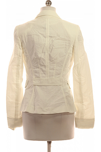 MANGO Dámský bílý blejzr vypasovaný pruhovaný letní elegantní s jedním knoflíkem Vel. 36 | MANGO | obrázek 2