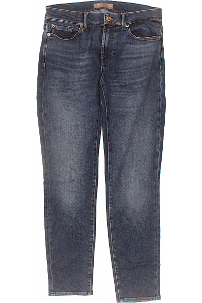 7 For All Mankind Dámské Bavlněné Modré Džíny Slim Fit Strečové Seprané Klasické Vel. 30