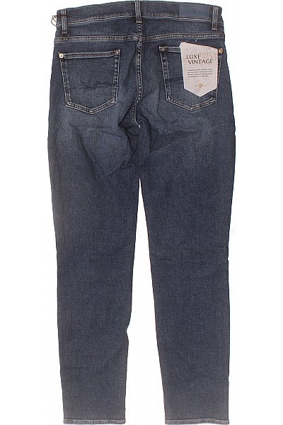 7 for all mankind Dámské bavlněné modré džíny slim fit strečové seprané klasické Vel. 30 | 7 for all mankind | obrázek 2