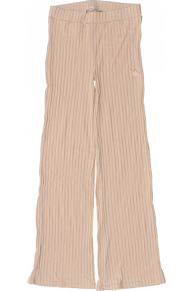 Calvin Klein dámské žebrované volnočasové kalhoty béžové Velikost m | Calvin Klein | obrázek 2