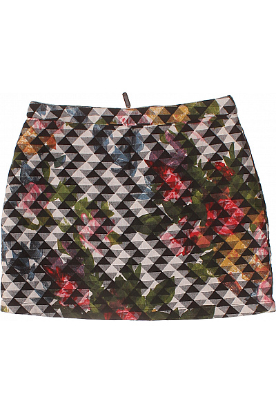 Topshop Polyesterová mini sukně vzorovaná květinová geometrická krátká Velikost 38 | Topshop | obrázek 2