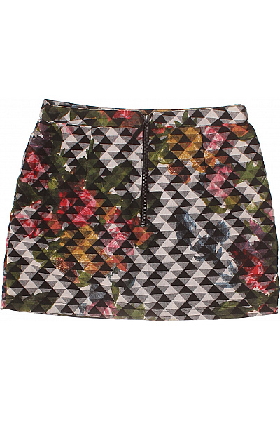 Topshop Polyesterová mini sukně vzorovaná květinová geometrická krátká Velikost 38 | Topshop | obrázek 3