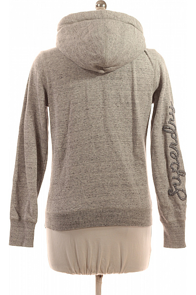 SUPERDRY Dámská šedá mikina s kapucí a kožíškem na zip Velikost 42 | SUPERDRY | obrázek 2