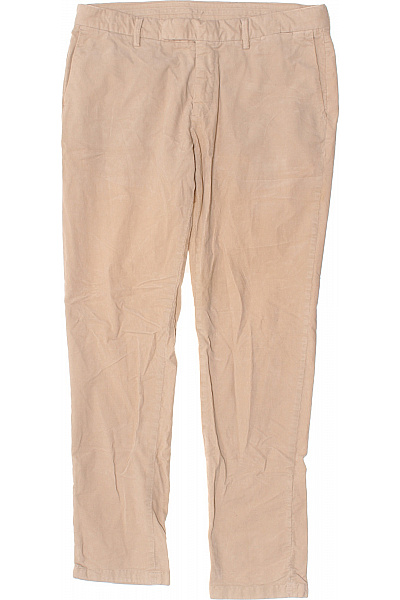 massimo dutti Dámské Béžové Manšestrové Chinos Kalhoty Ležérní Rovné S Kapsami Vel. EU 44 | massimo dutti | obrázek 2