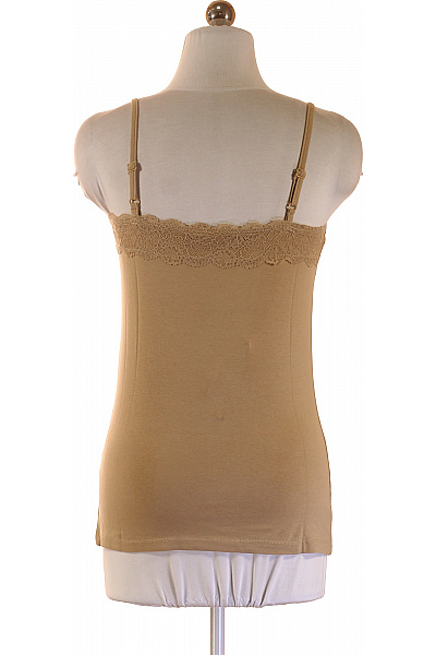 Sublevel dámské tílko béžové bavlněné krajka bez rukávů basic Vel. xs | Sublevel | obrázek 3