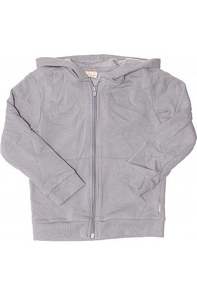 minymo Dětská chlapecká šedá mikina na zip s kapucí Velikost 110 | minymo | obrázek 2