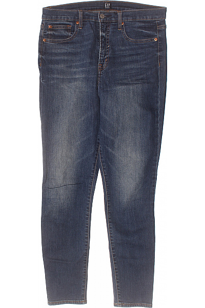 Gap Dámské Bavlněné Modré Džíny Strečové Skinny Seprané S Vysokým Pasem Velikost EU 30