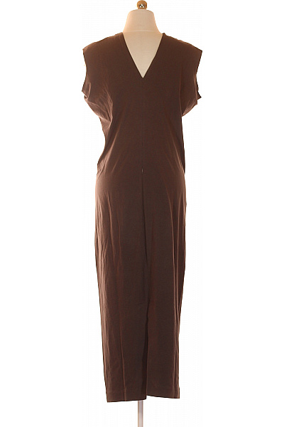 Brunello Cucinelli Dámské bavlněné letní šaty dlouhé hnědé tričkové volnočasové Vel. s | Brunello Cucinelli | obrázek 3