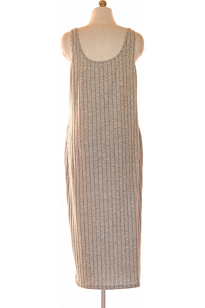 šaty tílkové žebrované dlouhé šedé Velikost L | Unimoda | obrázek 3