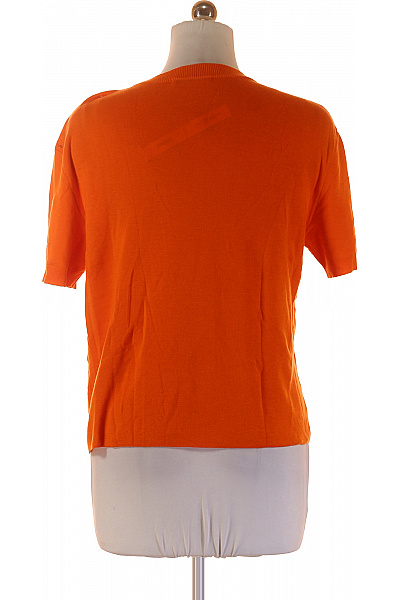 windsor. Dámské Oranžové Tričko Krátký Rukáv Jednobarevné Basic S Kulatým Výstřihem Velikost L | windsor. | obrázek 2