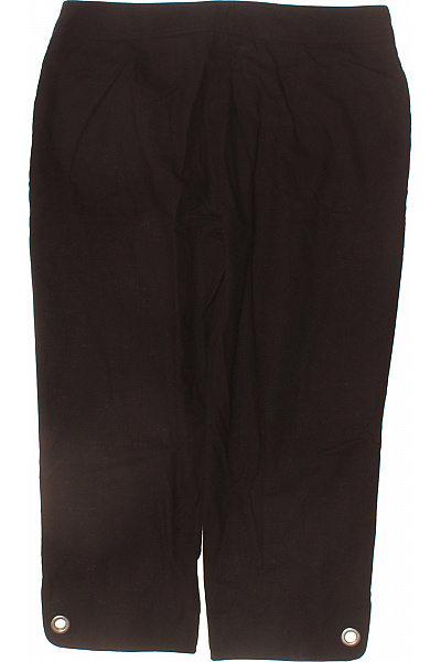 marella Dámské bavlněné černé tříčtvrteční kalhoty s knoflíky a očky Velikost DE 42 | marella | obrázek 3