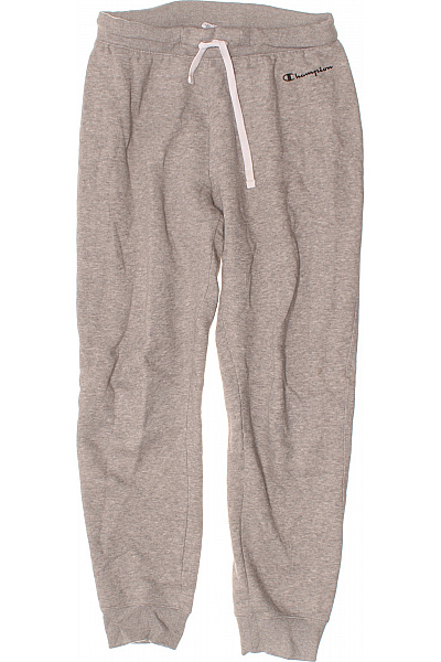 Champion Pánské šedé Sportovní Tepláky S Mašlí A Logem Vel. M