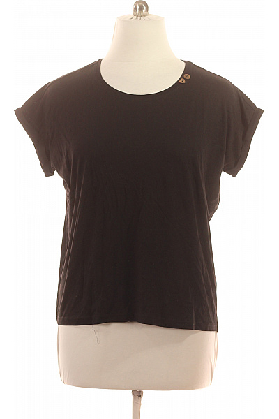 Sublevel Dámské bavlněné modalové tričko černé basic s krátkým rukávem a kulatým výstřihem Velikost xl | Sublevel | obrázek 2