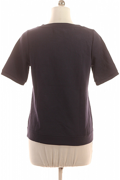 VIA APPIA DUE Dámské tmavě modré tričko krátký rukáv zip basic kulatý výstřih Vel. 38 | VIA APPIA DUE | obrázek 2