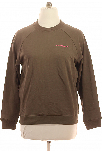 Scotch & Soda Pánská Hnědá Mikina Bez Kapuce Crewneck S Dlouhým Rukávem Jednobarevná Vel. M