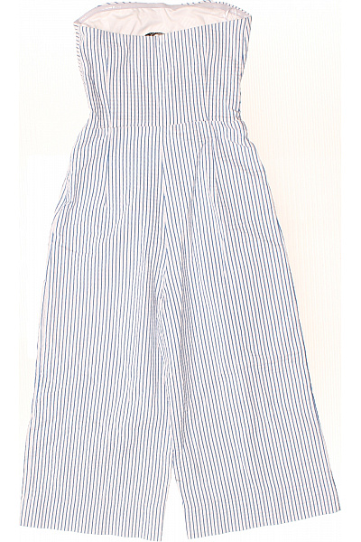 ZARA modrý pruhovaný overal bez rukávů letní Velikost XS | ZARA | obrázek 3