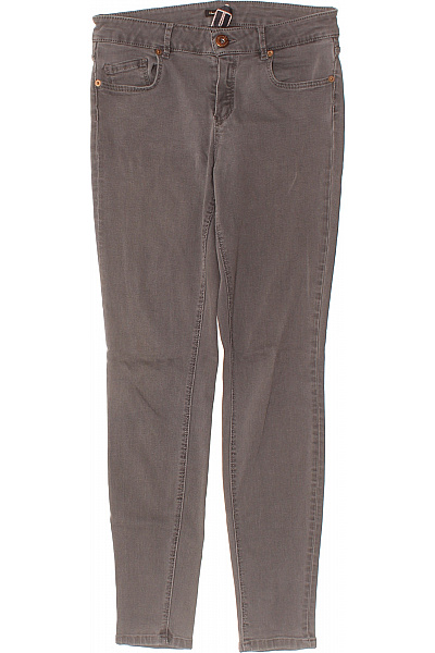 Massimo Dutti Dámské šedé Strečové Skinny Džíny S Kapsami Velikost S