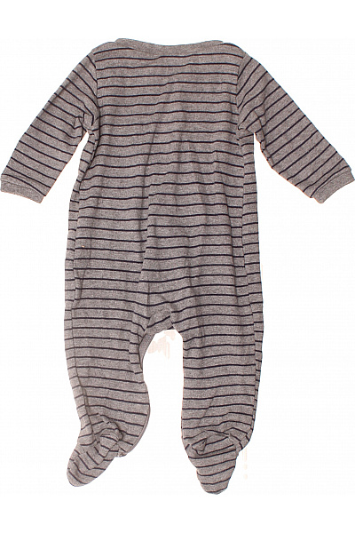 Boley Dětské šedé pruhované dupačky s dlouhým rukávem a potiskem Velikost EU 68 | Boley | obrázek 2