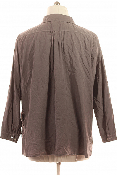 Ulla Popken Dámská Hnědá Košile Dlouhý Rukáv Ležérní Volná Vel. 50/52 | Ulla Popken | obrázek 3