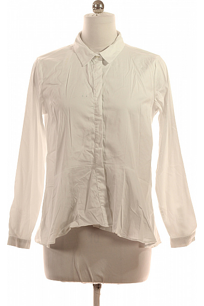 LAWRENCE GREY Dámská Bílá Košile Dlouhý Rukáv Elegantní Vypasovaná Prodloužená Velikost 42