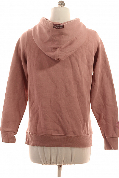 Sublevel Dámská bavlněná růžová mikina s kapucí přes hlavu klokaní kapsou streetwear Vel. M | Sublevel | obrázek 2