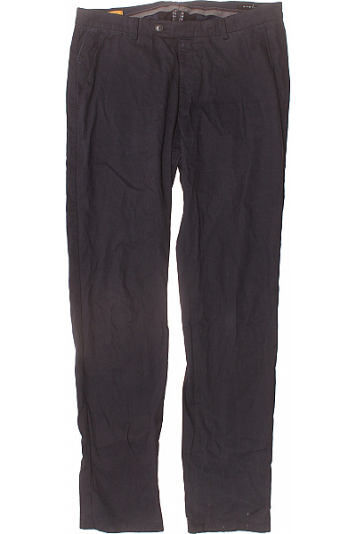 Bugatti Pánské Tmavě Modré Společenské Kalhoty Rovné Elegantní S Kapsami Velikost M