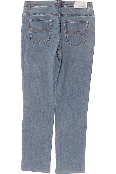 Trussardi Dámské modré seprané džíny rovné klasické s kapsami Vel. EU 44 | Trussardi | obrázek 2