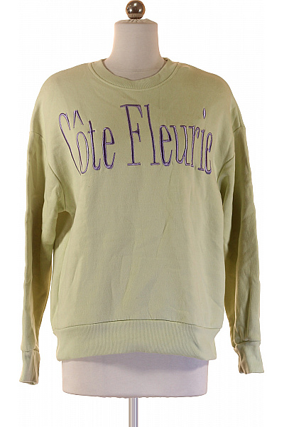 Sublevel Dámská bavlněná světle zelená mikina crewneck s výšivkou oversized Velikost S | Sublevel | obrázek 2