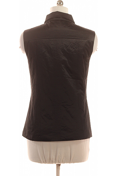 TAIFUN Dámská černá prošívaná krátká vesta stojáček zipy Velikost 40 | TAIFUN | obrázek 3