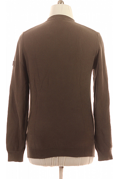 JOOP! Pánský bavlněný hnědý svetr do véčka žebrovaný podzimní Velikost M | JOOP! | obrázek 2