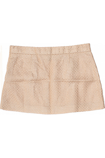 BENETTON Dámská béžová akrylová mini sukně vzorovaná plisovaná elegantní Vel. EU 2XL | BENETTON | obrázek 3