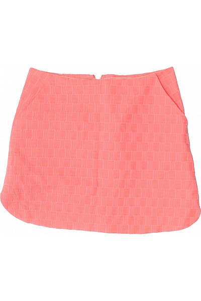 Topshop Dámská polyesterová mini sukně korálová texturovaná áčková s kapsami Vel. 36 | Topshop | obrázek 2