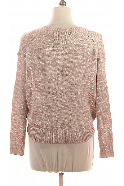 IRO Dámský crop pulovr pletený třpytivý acetátový volný s výstřihem do V Vel. XL | IRO | obrázek 2